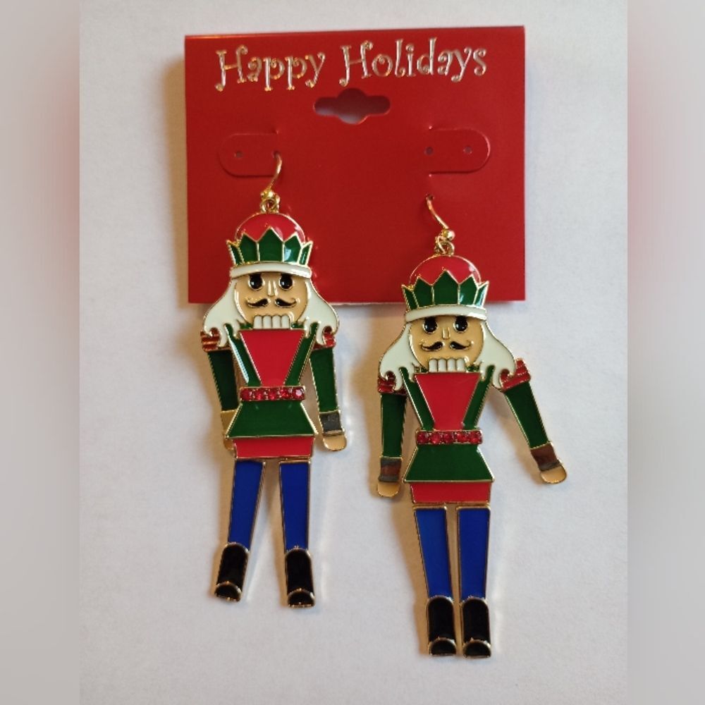 NWT Happy Holiday Nutcracker Earrings